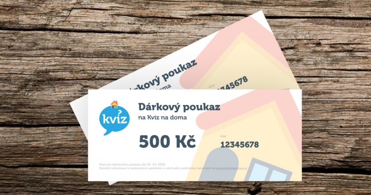 Poukaz na kvízy v hodnotě 500 Kč